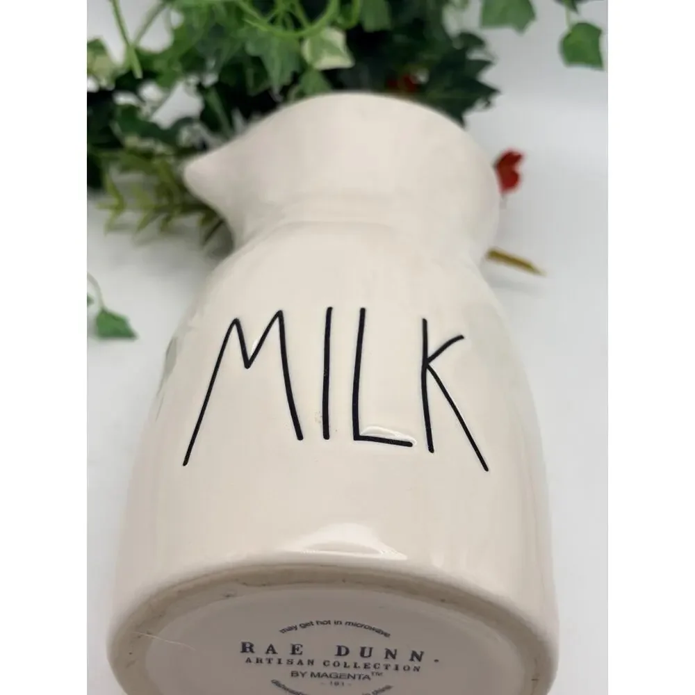 Rae Dunn MILK Carafe Pitcher Jug 7